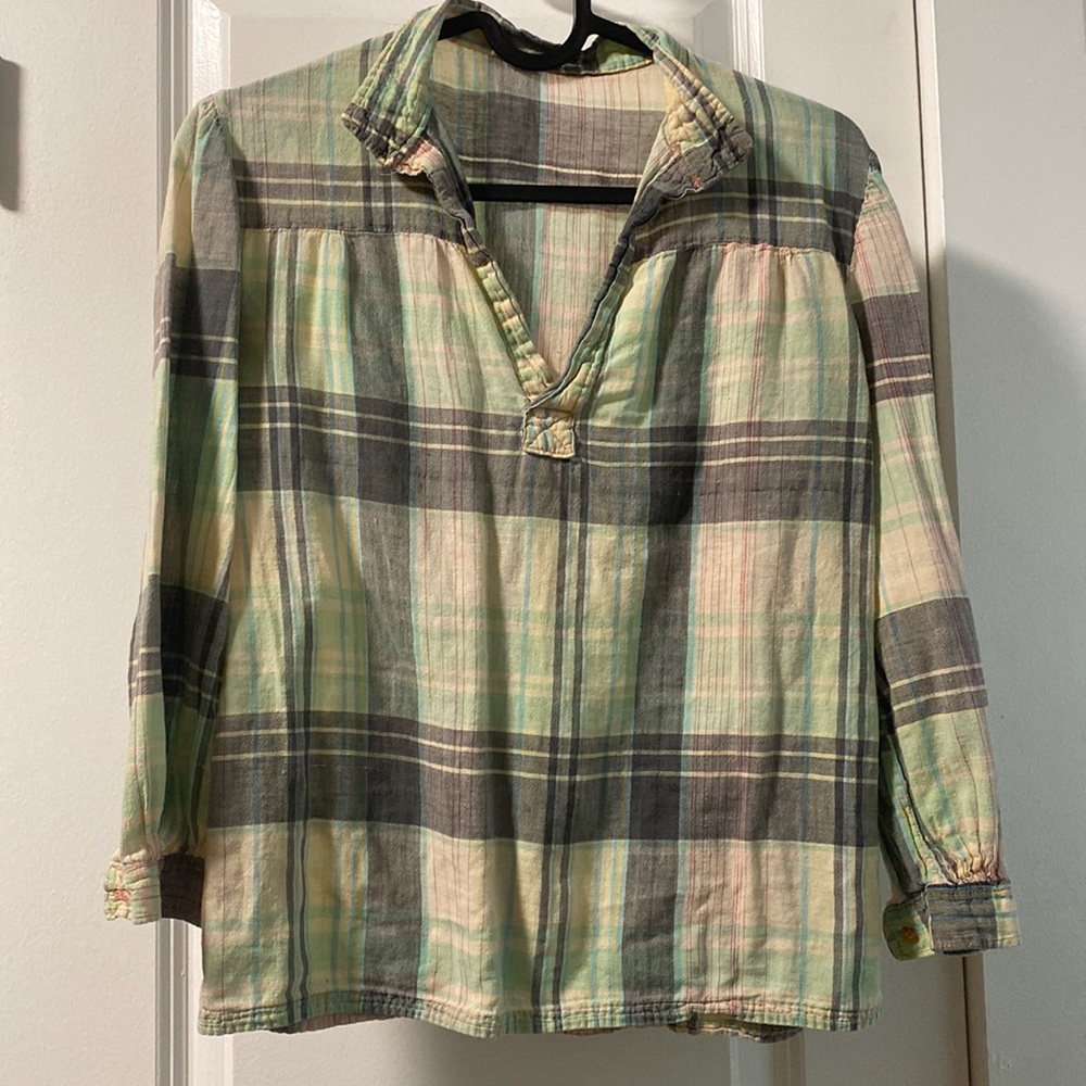 Plaid 3/4 Length Sleeve